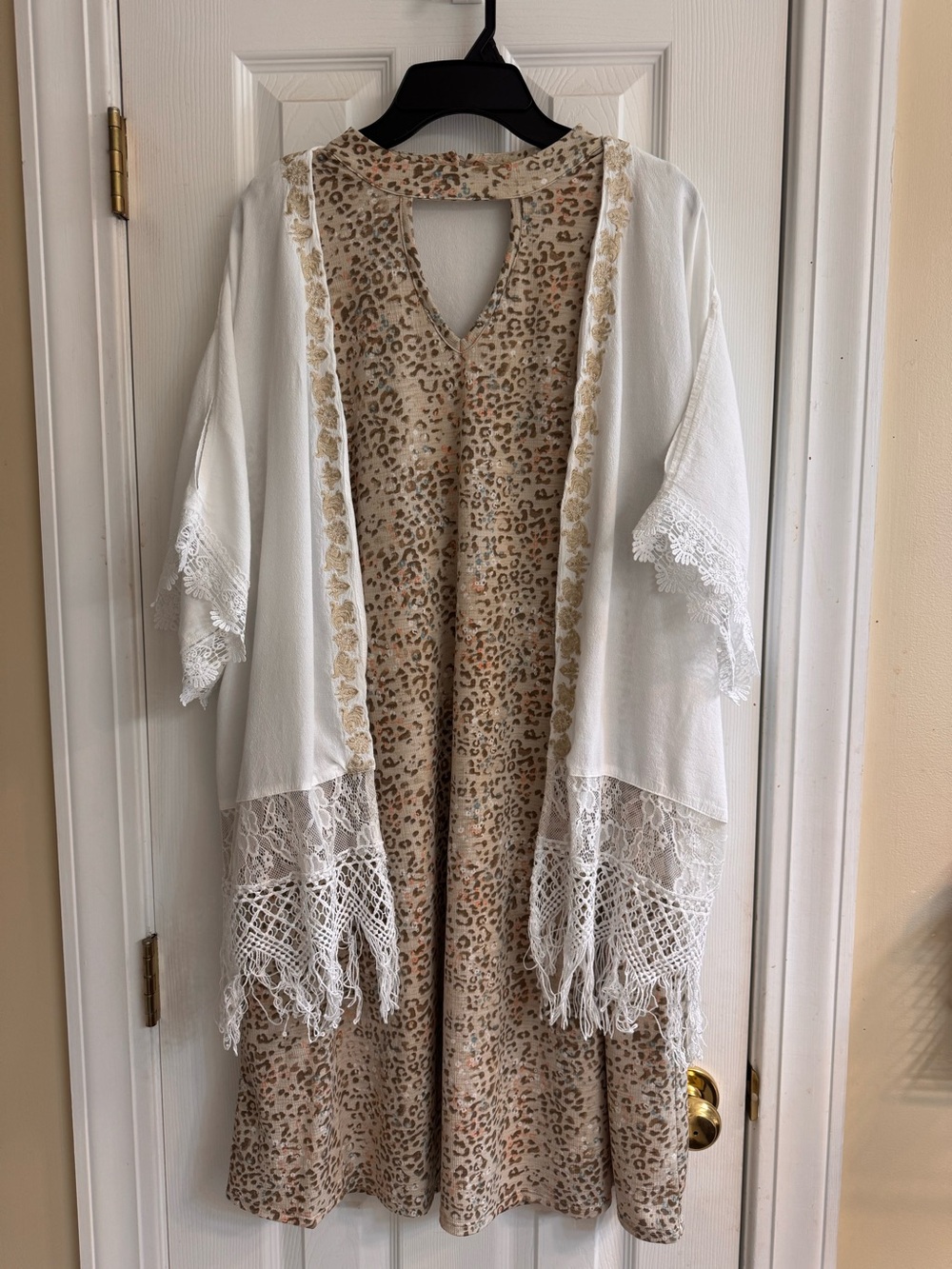 Perfect for autumn-Cato Beige lined Midi Dress with Choker Keyhole and Pockets